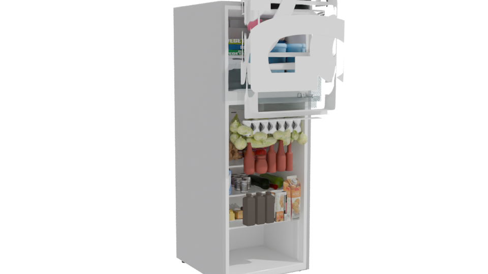 Sleek Refrigerator 3D Model - Professional 3D Model Render 10