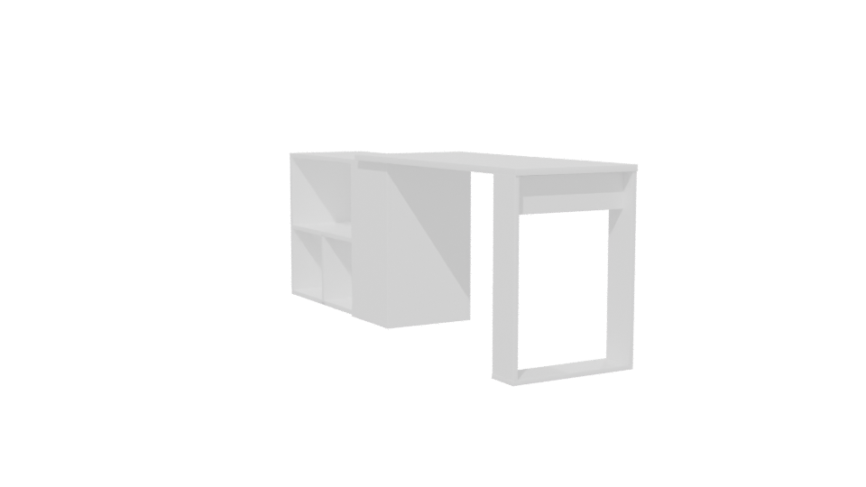 Contemporary Wooden Office Desk 3D - Professional 3D Model Render 13