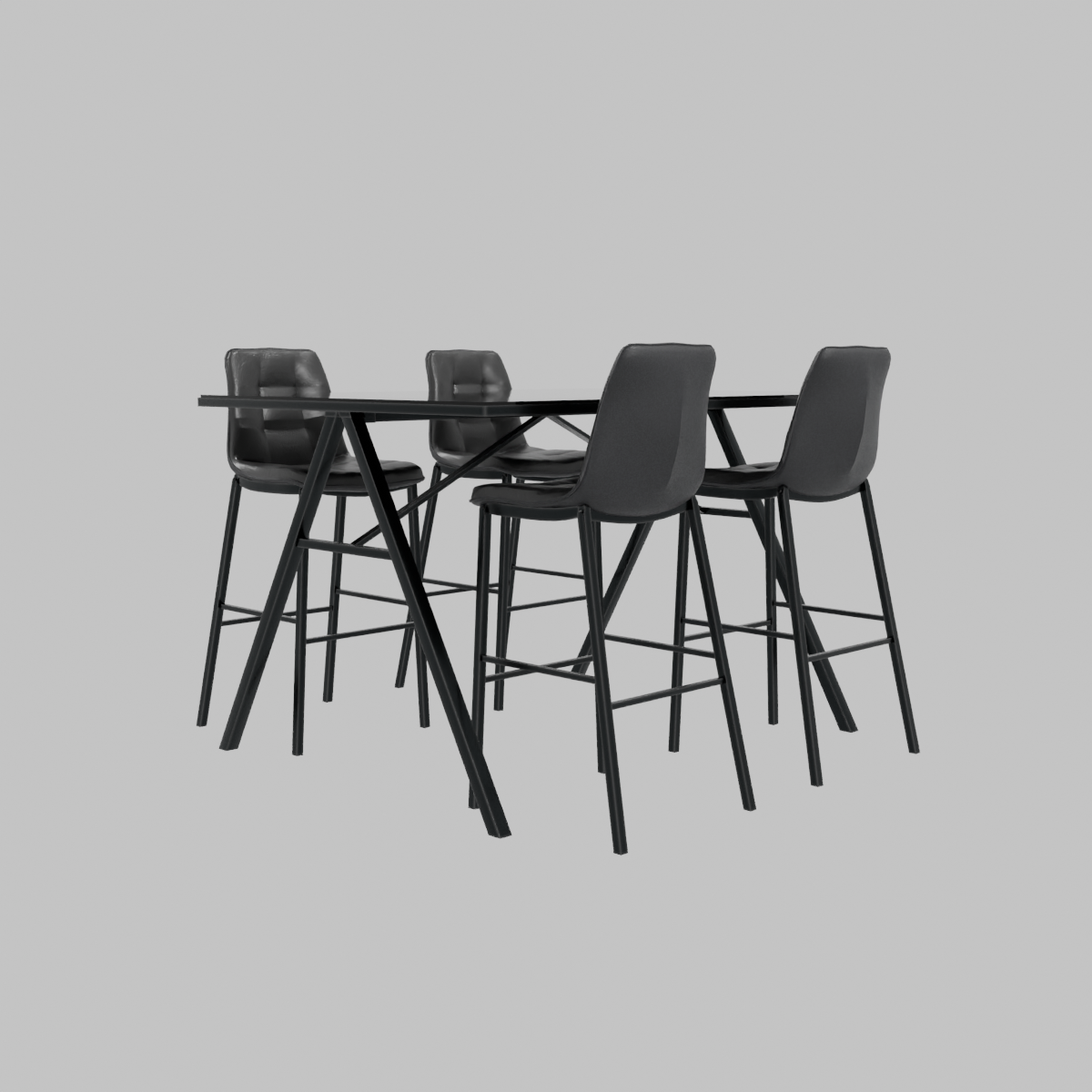 COMEDOR 4 PERSONAS ALTO RECTANGULAR