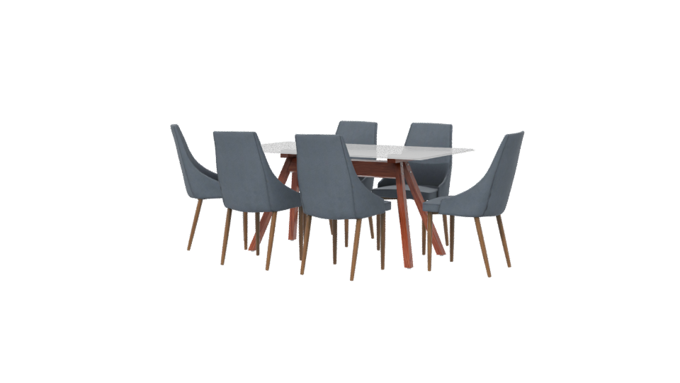 Stylish Dining Table Set 3D - Professional 3D Model Render 6