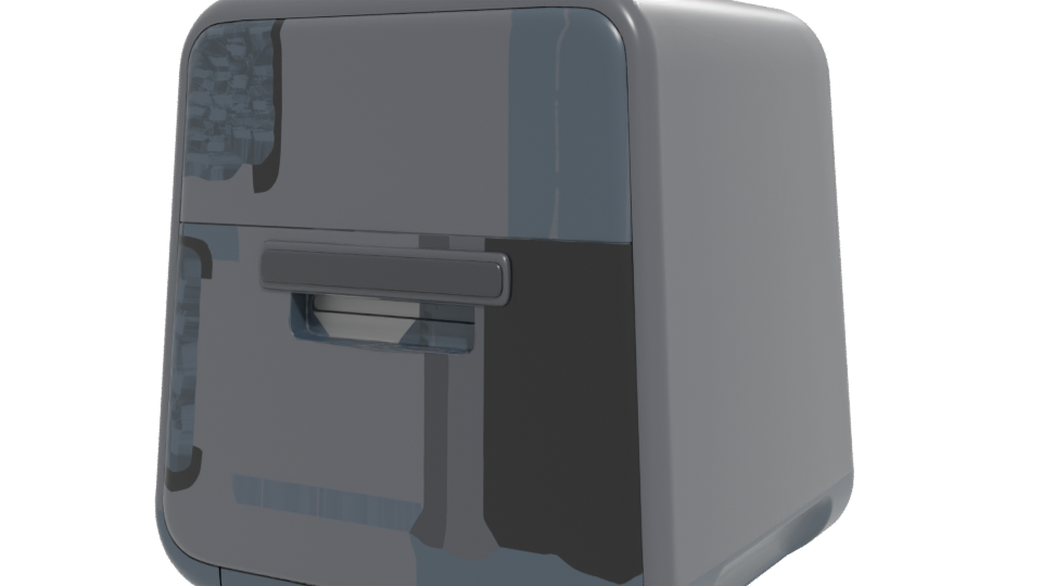 Compact Modern Air Fryer Model - Professional 3D Model Render 12