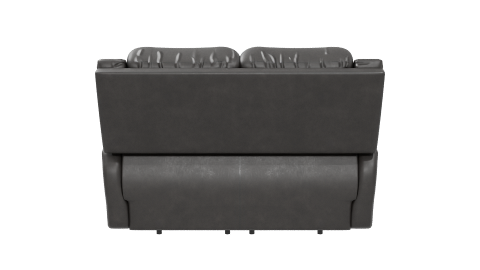 Stylish Black Reclining Couch Model - Professional 3D Model Render 5