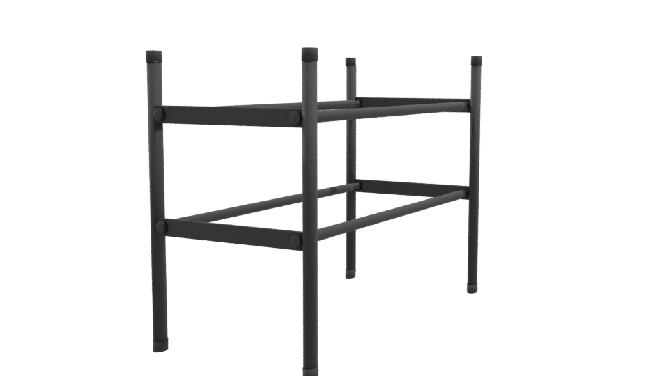 Industrial Metal Frame Table 3D - Professional 3D Model Render 9