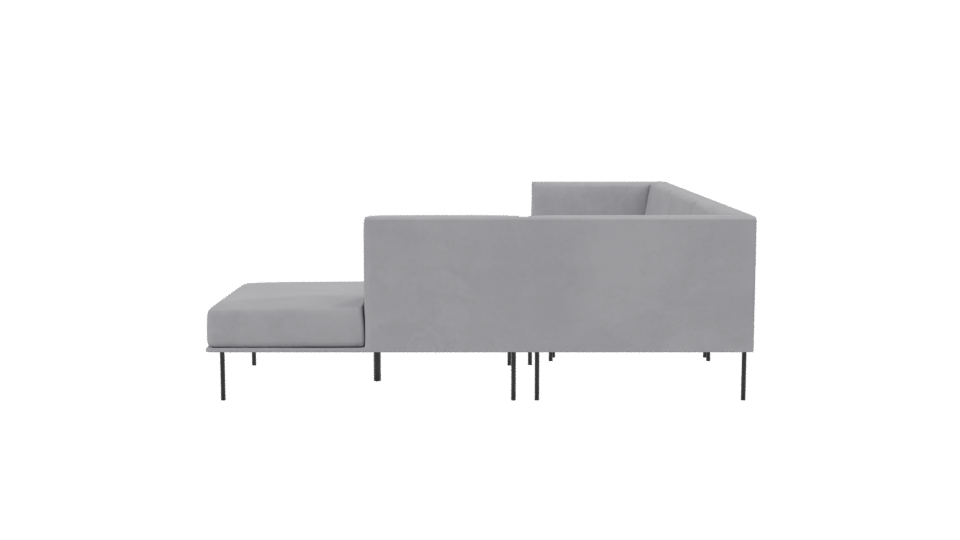 Marcelo Grey Sectional Sofa 3D - Professional 3D Model Render 2