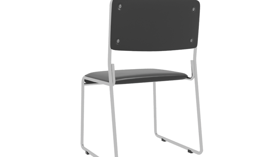 Stylish Metal Frame Chair 3D - Professional 3D Model Render 4