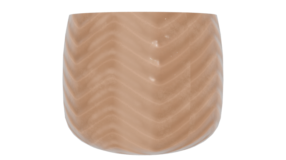 Stylish Metallic Planter Model - Professional 3D Model Render 4