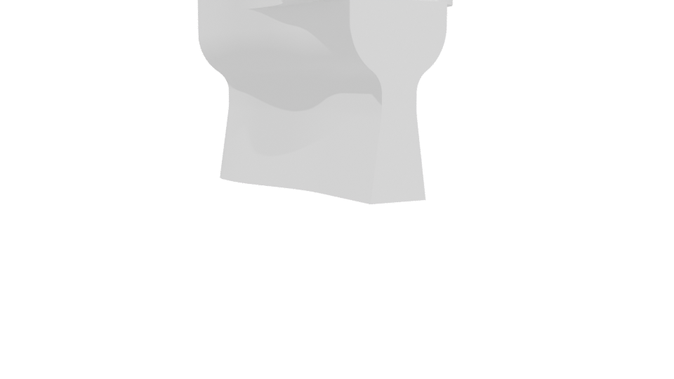 Contemporary Toilet Ceramic Model - Professional 3D Model Render 4