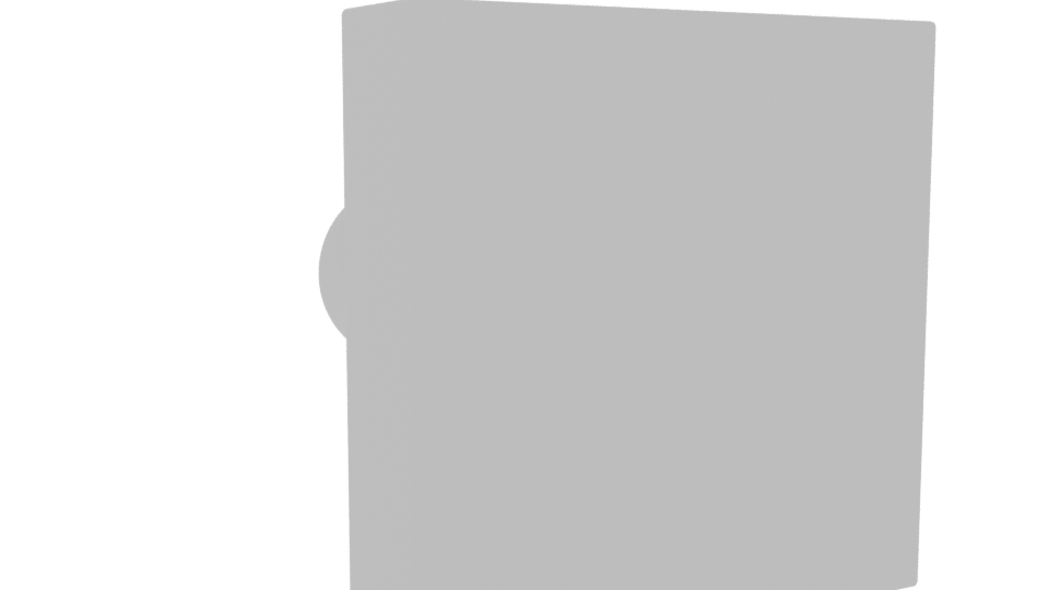 Sleek Modern Wall-Mounted Knob 3D Model - Professional 3D Model Render 4