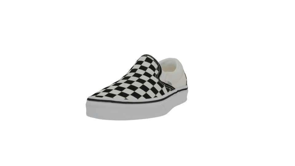 Stylish Slip-On Checkerboard Sneakers 3D Model - Professional 3D Model Render 3