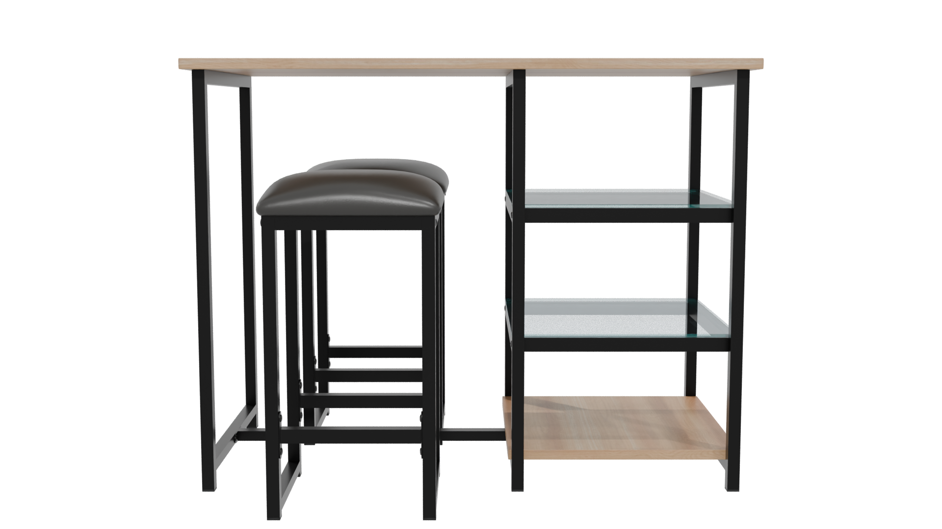 Contemporary Bar Table Set 3D - Professional 3D Model Render 5