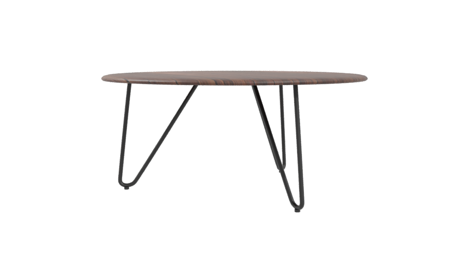 Stylish Round Wooden Table 3D - Professional 3D Model Render 4
