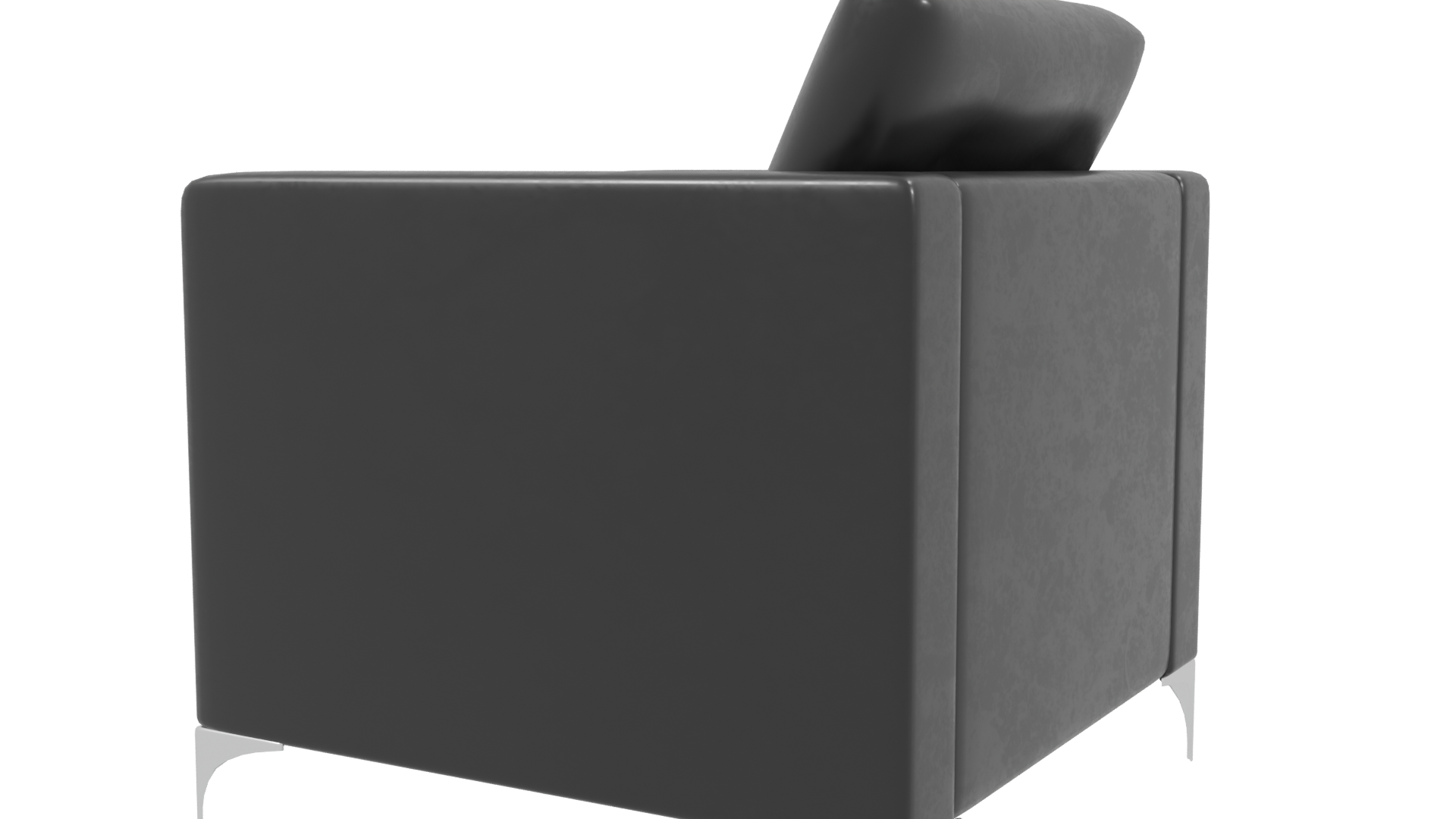 Stylish Modern Black Armchair 3D - Professional 3D Model Render 3