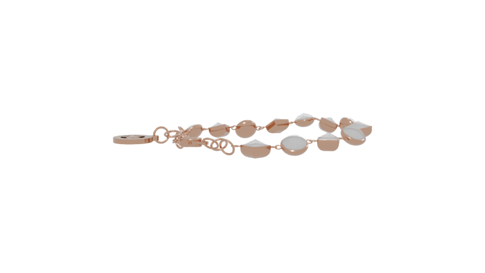 Elegant Rose Gold Bracelet 3D - Professional 3D Model Render 13
