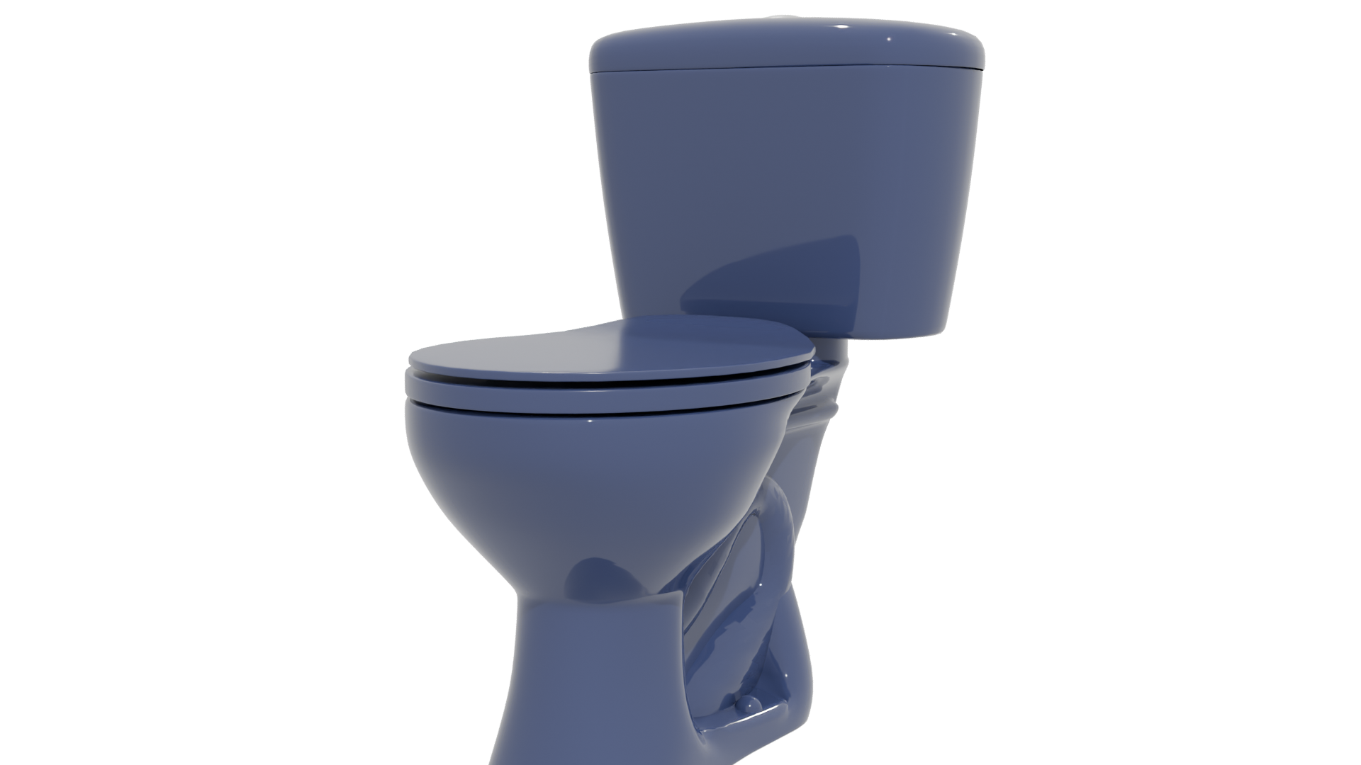 Stylish Blue Toilet Model 3D - Professional 3D Model Render 12