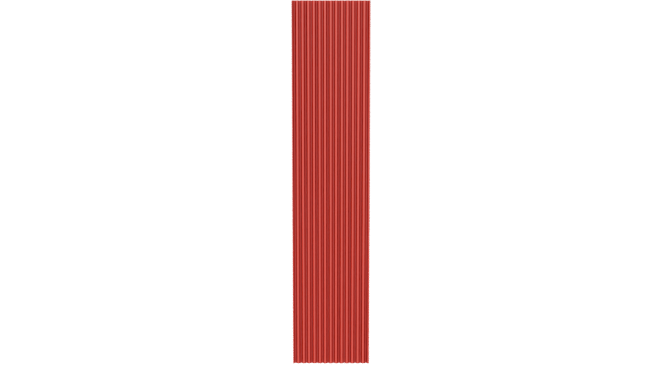 Stylized Red Vertical Striped Column 3D Model - Professional 3D Model Render 5