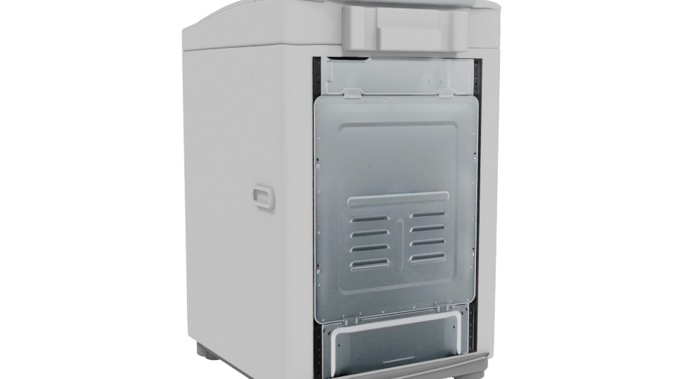 Contemporary Top-Loading Washing Machine 3D Model - Professional 3D Model Render 4