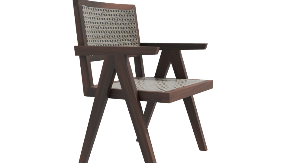 Stylish Modern Wooden Chair 3D - Professional 3D Model Render 9