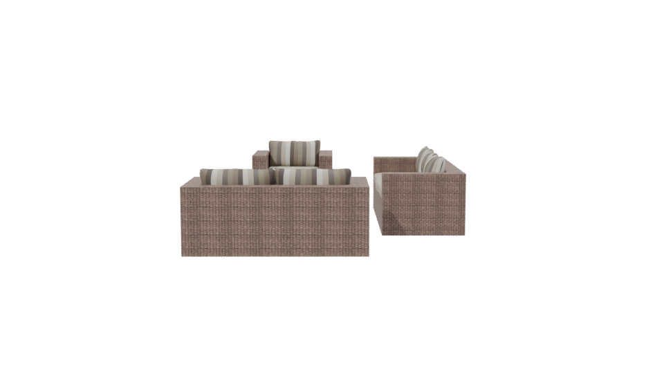 Stylish Outdoor Sofa Set 3D - Professional 3D Model Render 2