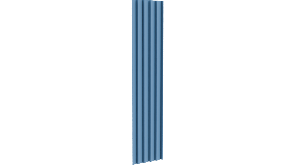 Stylized Blue Ribbed Column Model - Professional 3D Model Render 10