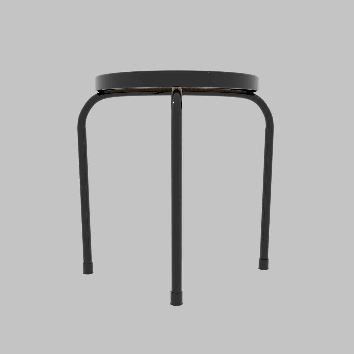 Piso / butaco metal natural - negro