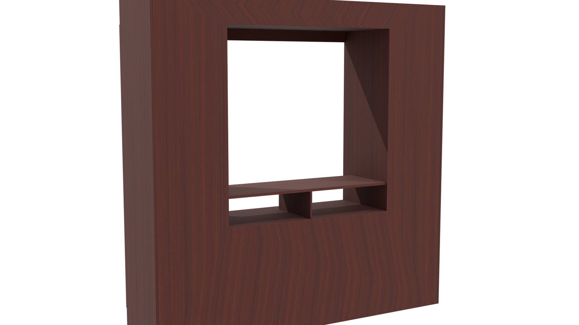 Contemporary Wood Entertainment Center 3D - Professional 3D Model Render 4