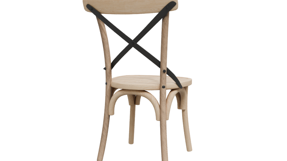 Classic Wooden Dining Chair Model - Professional 3D Model Render 12