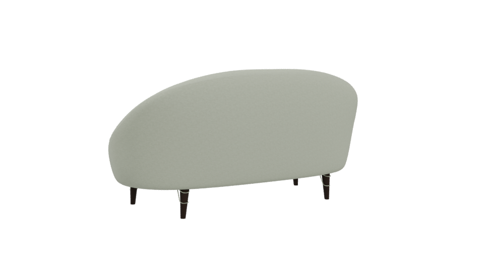 Contemporary Curved Upholstered Sofa 3D Model - Professional 3D Model Render 4