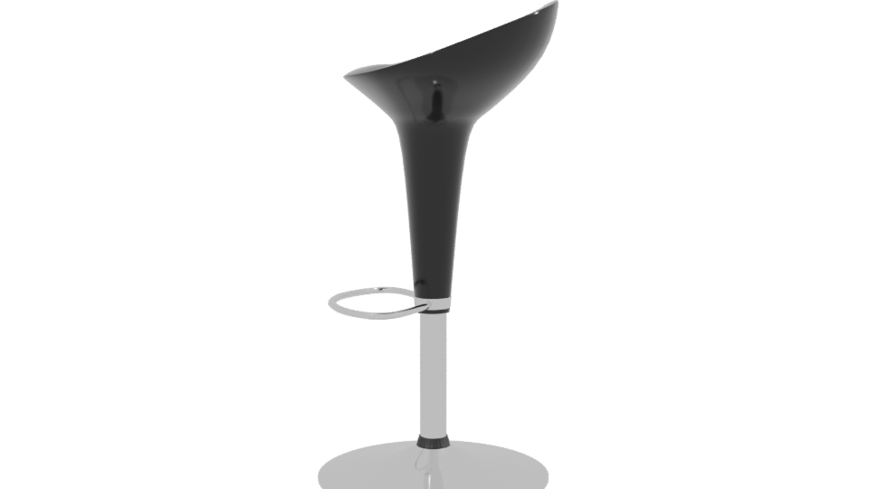 Stylish Modern Bar Stool 3D - Professional 3D Model Render 2