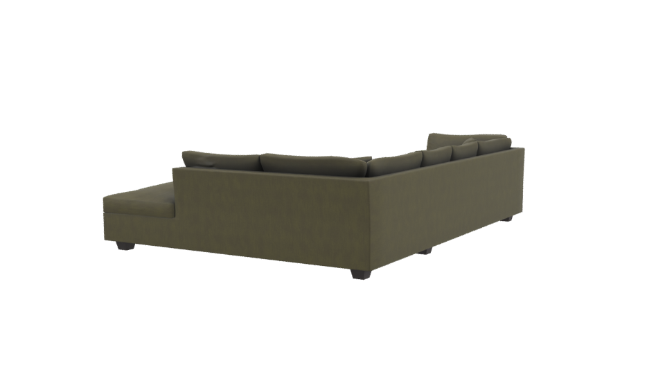 Contemporary L-Shaped Sofa 3D - Professional 3D Model Render 3