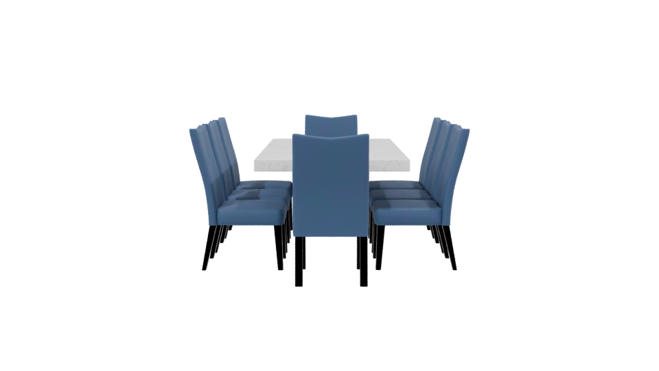 Modern Dining Table Set 3D - Professional 3D Model Render 2