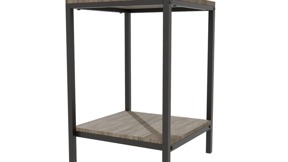 Minimalist Wooden Shelf Model - Professional 3D Model Render 6