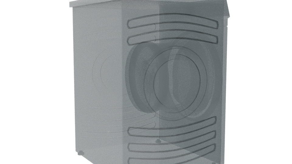 Stylish Front-Loading Washing Machine - Professional 3D Model Render 7