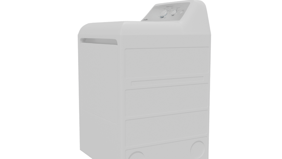 Realistic Top-Loading Dryer 3D Model - Professional 3D Model Render 13