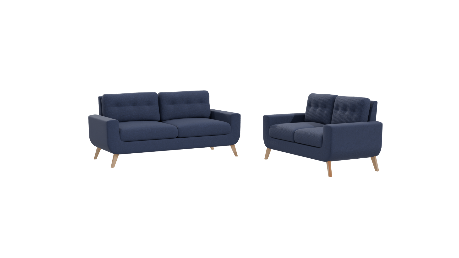 Stylish Modern Fabric Sofa Set 3D Model - Professional 3D Model Render 10