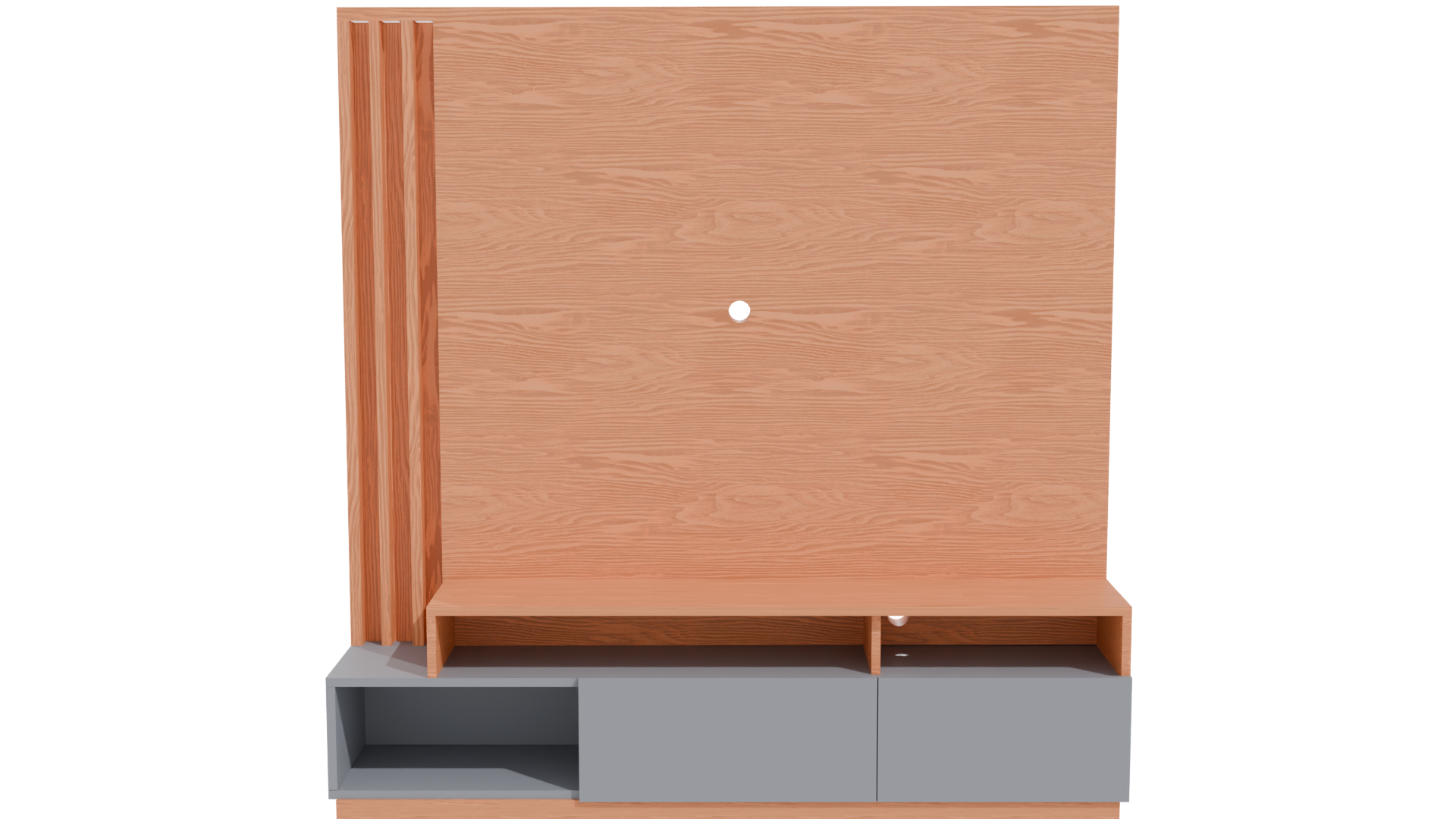 Stylized Wooden Wall Panel 3D - Professional 3D Model Render 11