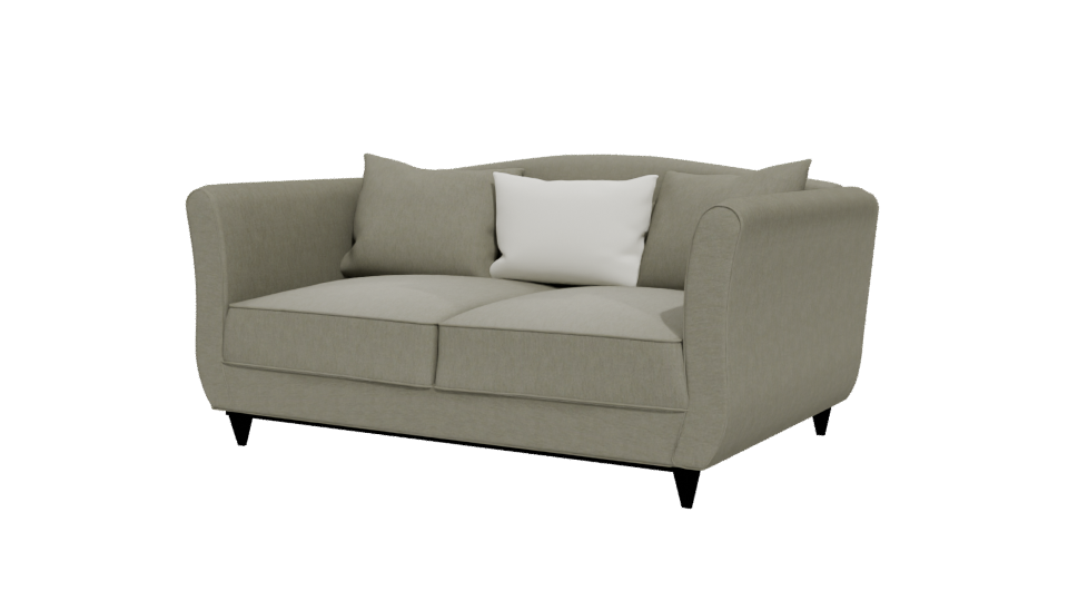 Modern Fabric Sofa with Cushions 3D Model - Professional 3D Model Render 12