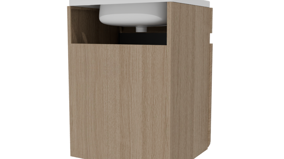 Stylish Wooden Office Bin Model - Professional 3D Model Render 6
