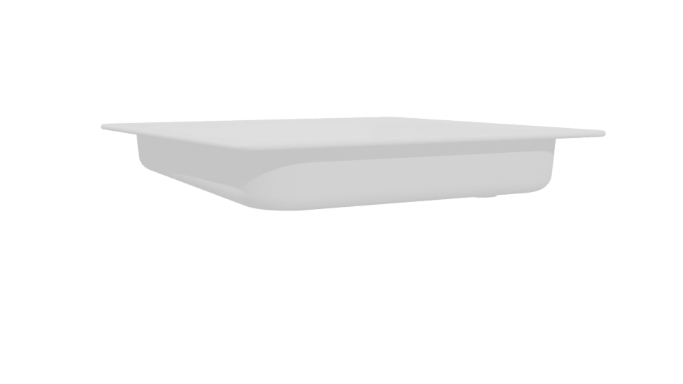 Square Enamel Bath Sink 3D - Professional 3D Model Render 4