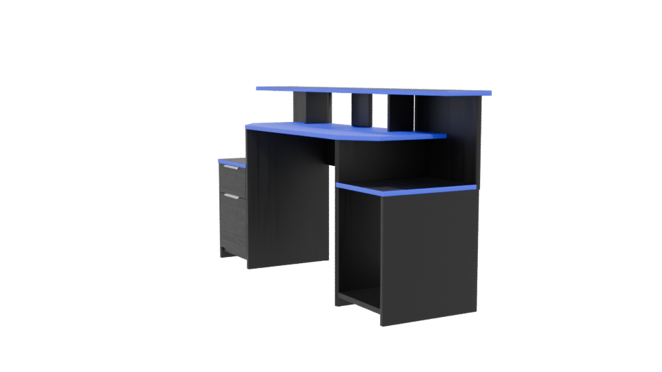 Sleek Modern Office Desk 3D - Professional 3D Model Render 13