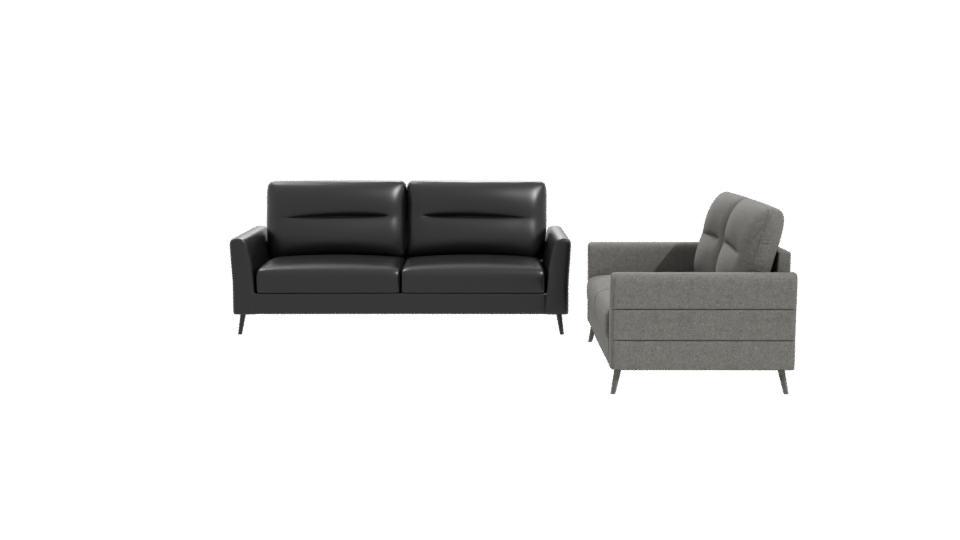Stylish Gray Sofa Set 3D - Professional 3D Model Render 11