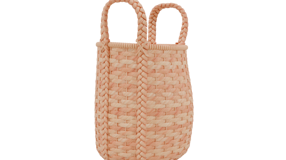 Stylish Handmade Woven Storage Basket 3D Model - Professional 3D Model Render 3