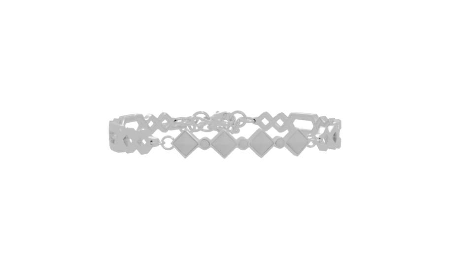 Elegant Silver Bracelet 3D Model - Professional 3D Model Render 11