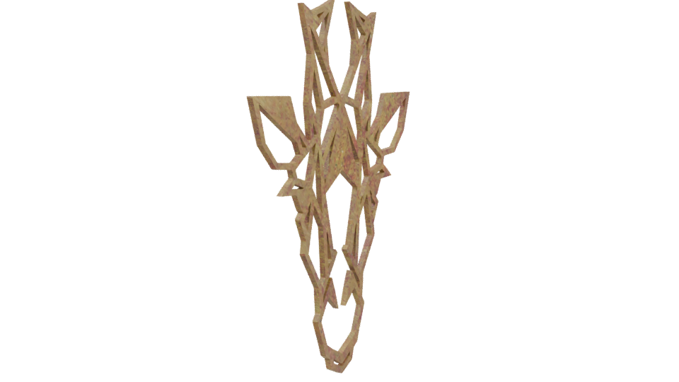 Stylized Giraffe Head Model - Professional 3D Model Render 3