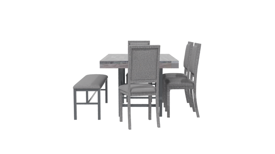 Stylish Modern Dining Set 3D - Professional 3D Model Render 2