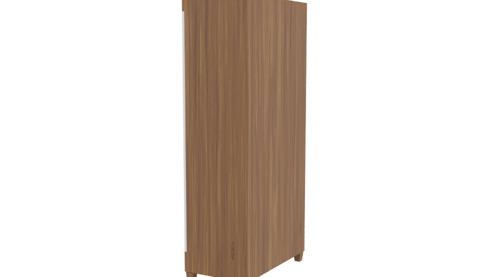 Stylish Wooden Wardrobe 3D Model - Professional 3D Model Render 3