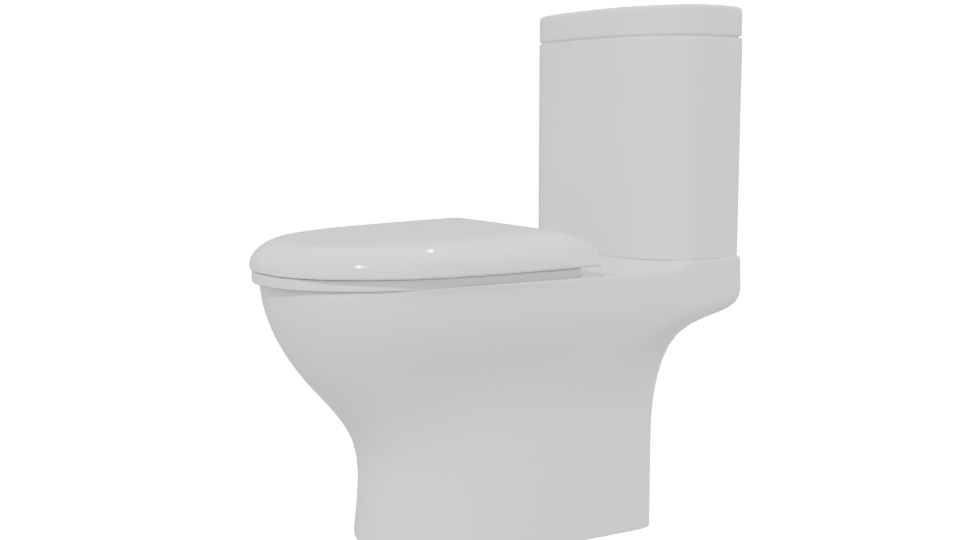 Sleek Modern Bathroom Toilet 3D Model - Professional 3D Model Render 13
