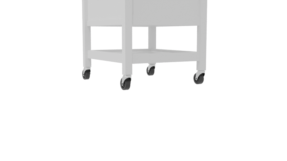 Minimalist Kitchen Cart with Storage - Professional 3D Model Render 7