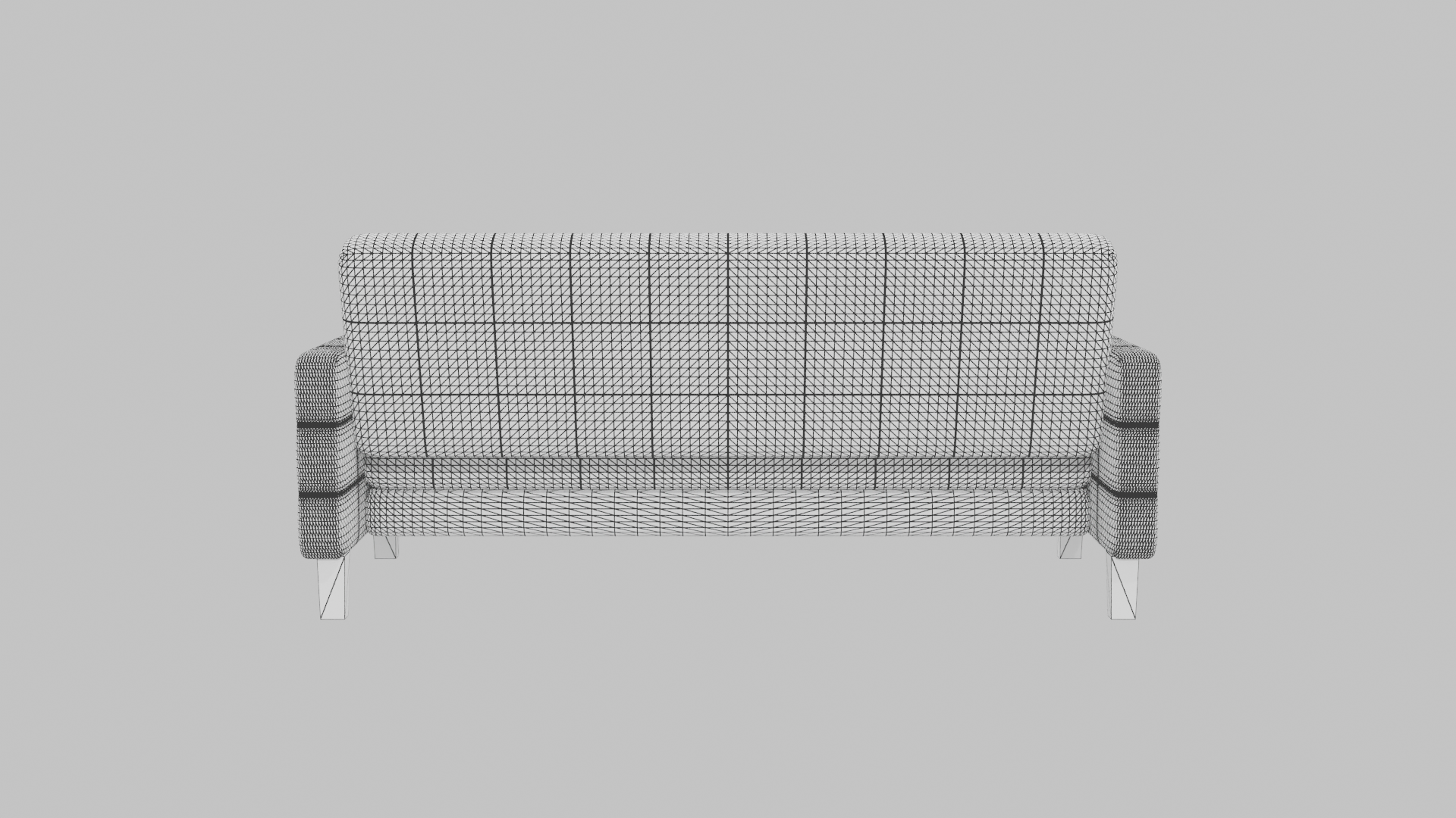 Blue Futon Sofa Model 3D - Professional 3D Model Render 14