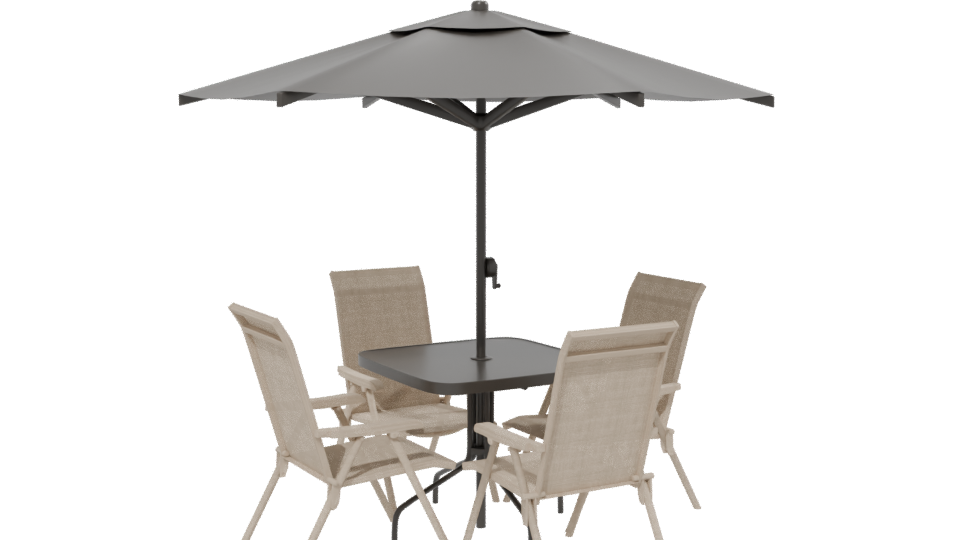 Elegant Outdoor Dining Set 3D - Professional 3D Model Render 13