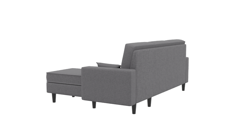 Contemporary Fabric Sectional Sofa 3D Model - Professional 3D Model Render 3